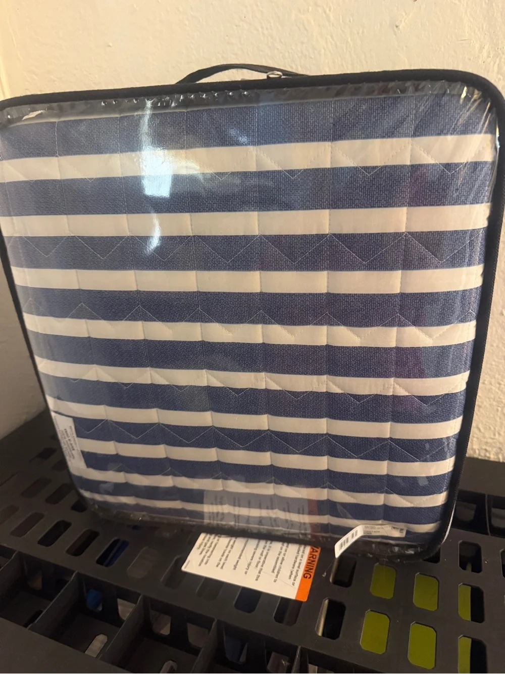 Fieldcrest Navy and White Striped King Quilt